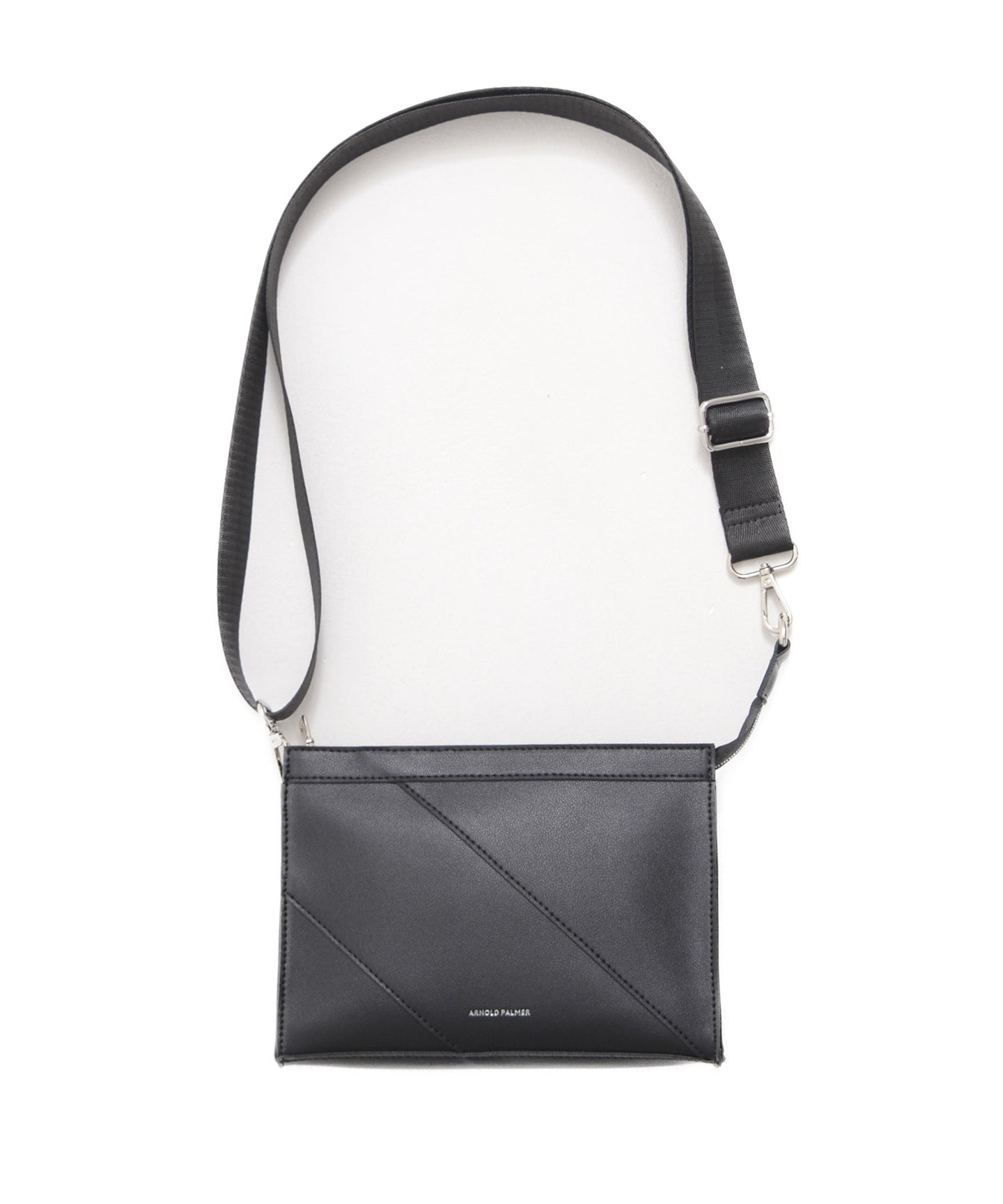 Arnold Palmer フェイクレザー パネルショルダーバッグ